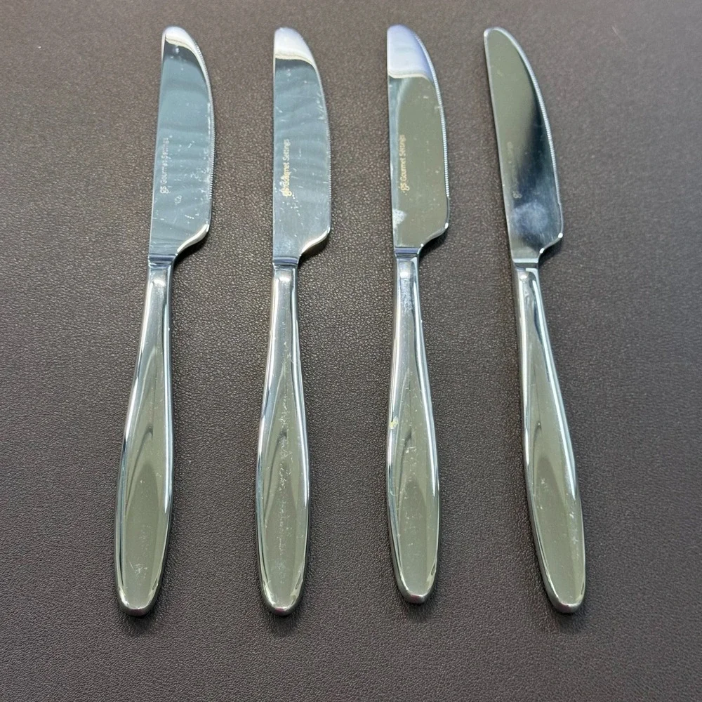 Gourmet Settings Dinner Knives Stainless Steel Set of 4‎